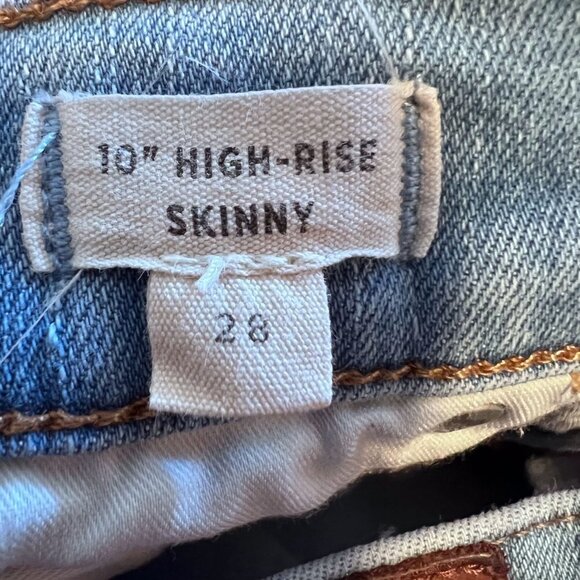 Madewell 10” High Rise Skinny Jeans Size 28Mickleton Light Wash M5327 - Picture 6 of 13